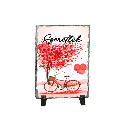 Szeretlek, piatra ardezie personalizata, cu mesaj model pa028